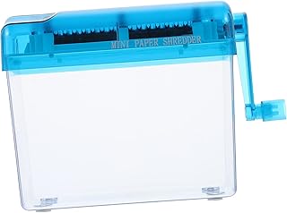 VILLCASE Triturador De Arquivos Mini Triturador De Mesa Tira Pequenos Trituradores De Escritório Triturador De Mão De Mesa Triturador De Papelão Cortador De Papel Máquina Trituradores De