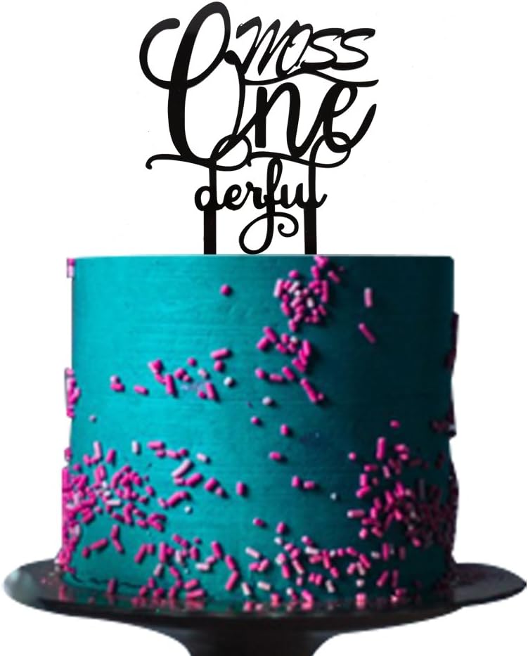Miss onederful cake topper for baby girl 1st birthday party decorations