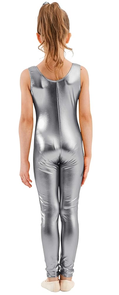 Amazon.com: speerise Girls Shiny Metallic Tank Gymnastics