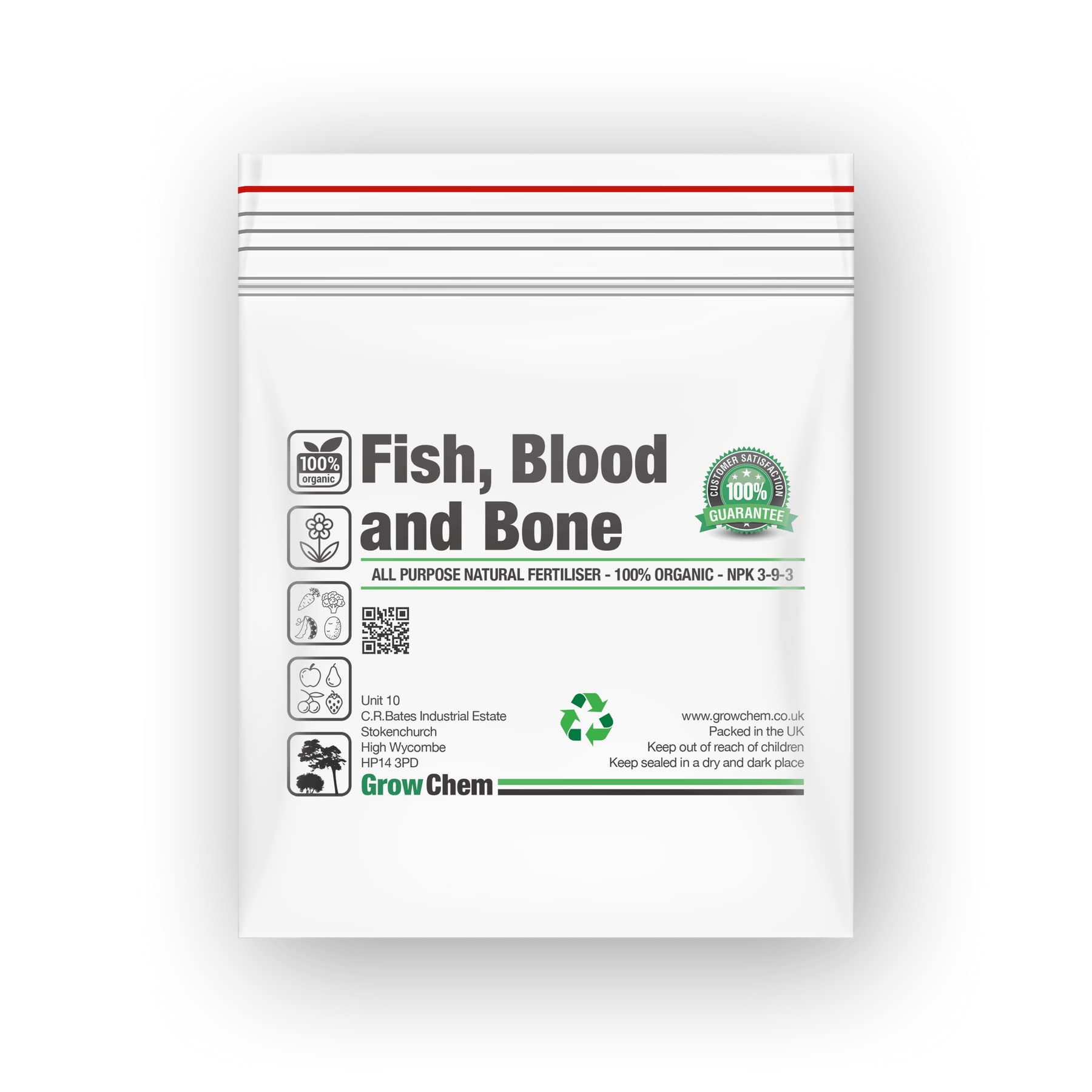 Fish, Blood & Bone Fertiliser (1KG Resealable Bag) Multi-Purpose Organic Fertiliser for Plants & Lawns – Nutrient-Packed, Easy-Apply Plant Food for Strong Healthy Produce, Flowers & Lawns