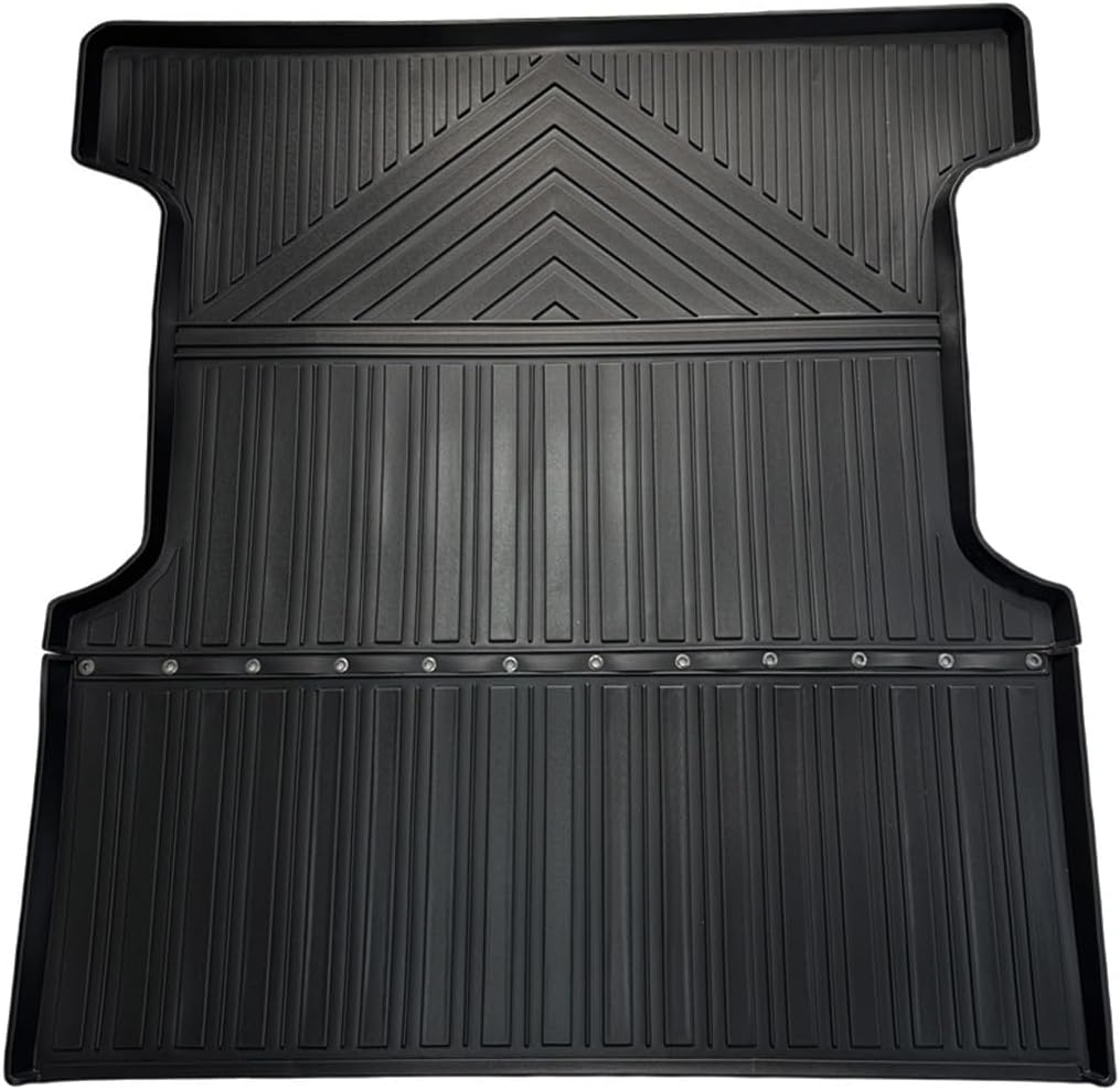 TuningPros TM-1037 Car Trunk Mats Set Compatible with 2022-2024 Toyota Tundra CrewMax | 1 pcs Cargo Liner Black Car Mats | Custom Fit Non-Slip Rubber Trunk Cover Mat