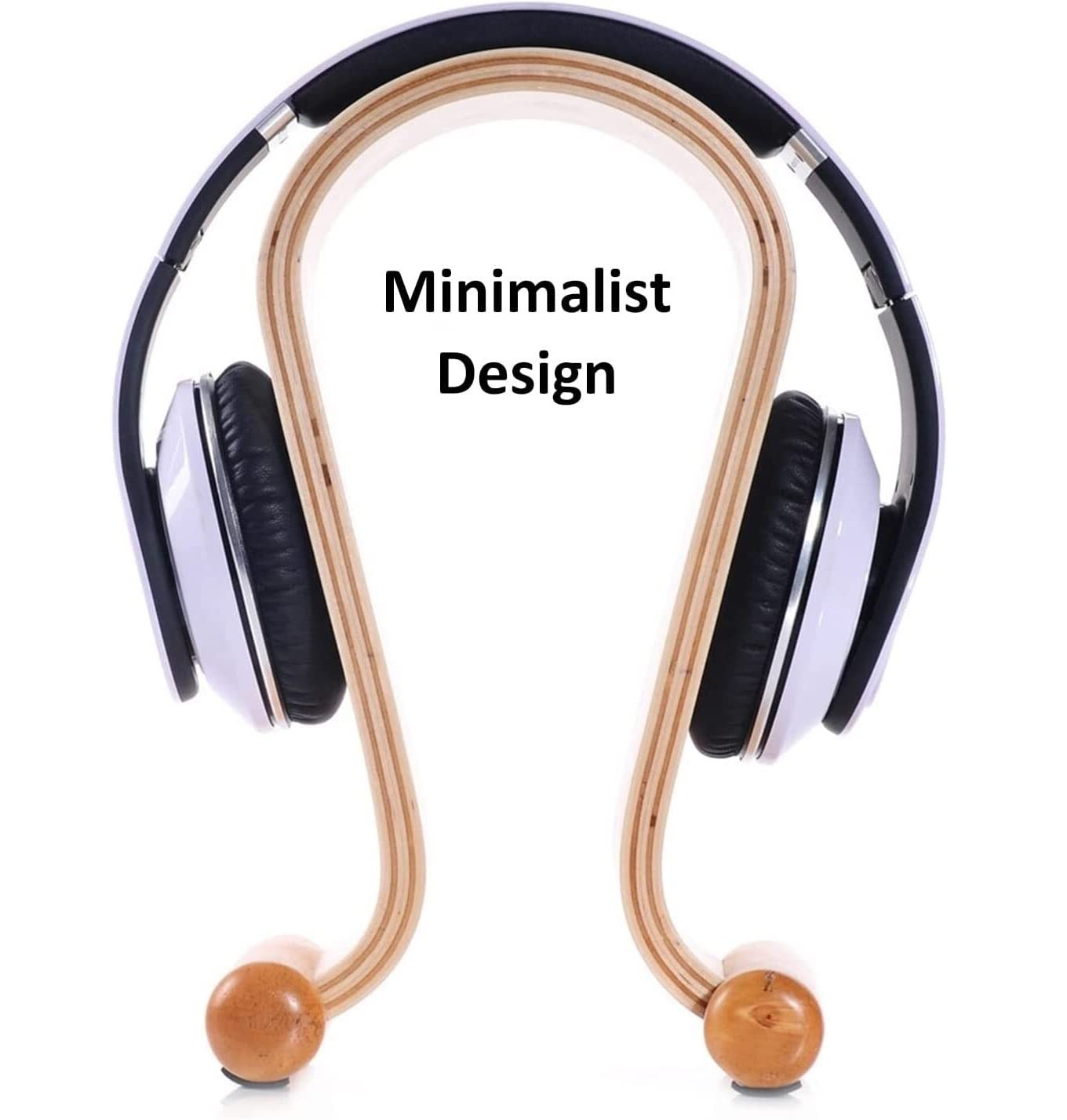 Gaming Accessori Supporto per Cuffie in Legno Massello A Forma di U Supporto per Cuffie Creativo Conservazione delle Cuffie Risparmia Spazio Stand Over-Ear da Gioco(B)