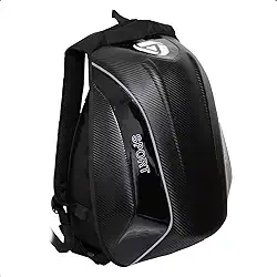 Mochila Moto Grande Aerodinamica Impermeavel Porta Capacete Efeito Fibra de Carbono Qualidade Premium