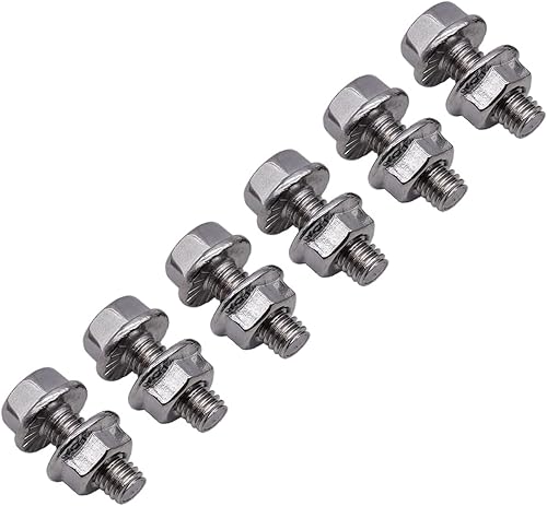 Paquete de 6 pernos de terminal de batería de repuesto 19M7775 14M7303 de acero inoxidable para John Deere G110 L100 L110 D150 D160 D170 LX176 LX178