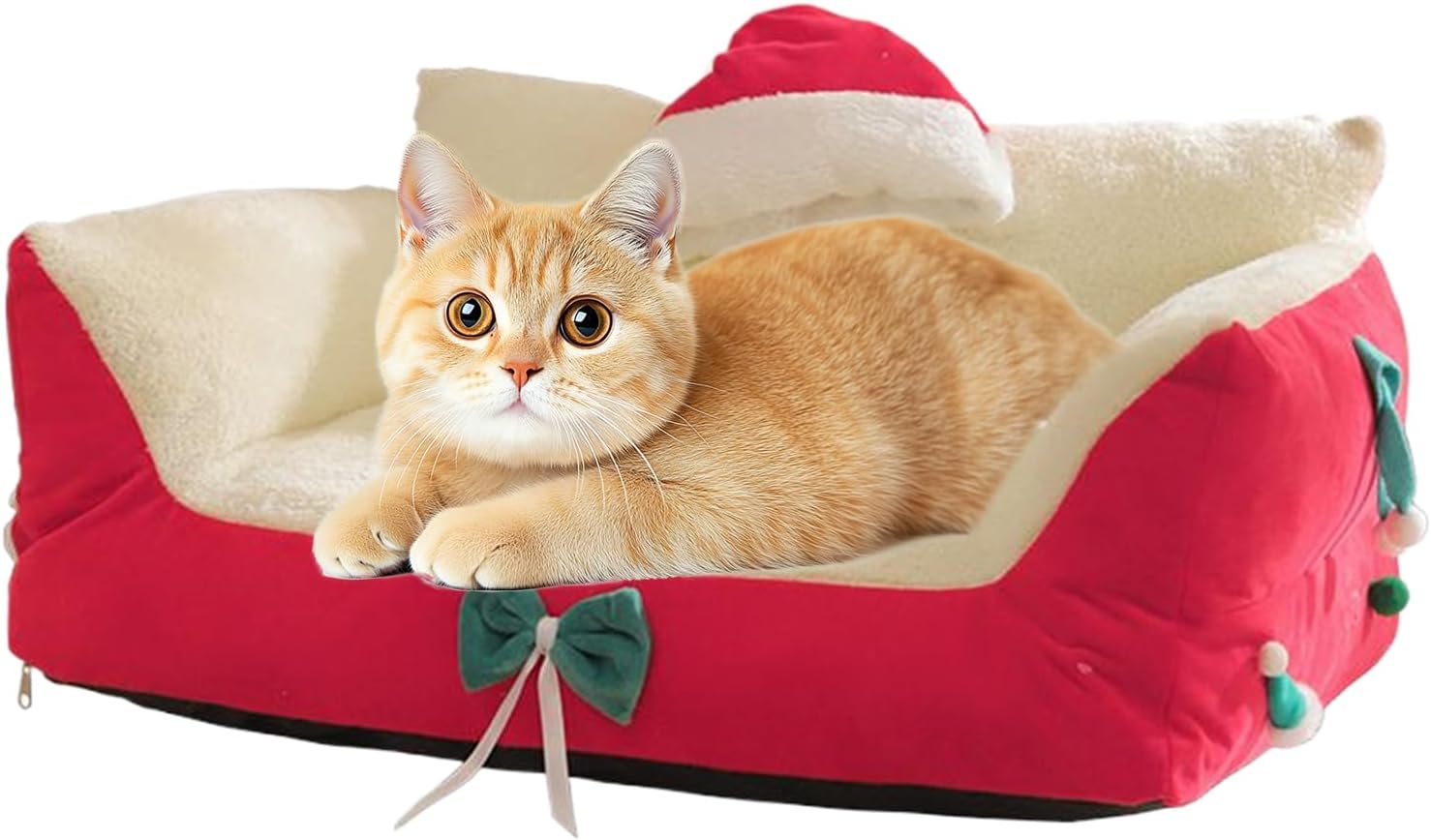 Animal Beds for Indoor Living Room Bedroom Apartment, Soft Plush Gray, Home Use Pack Pet Bed - 9 Inch Winter Nest for Cozy Warmth, Comfortable Rest with Sleeping Function,