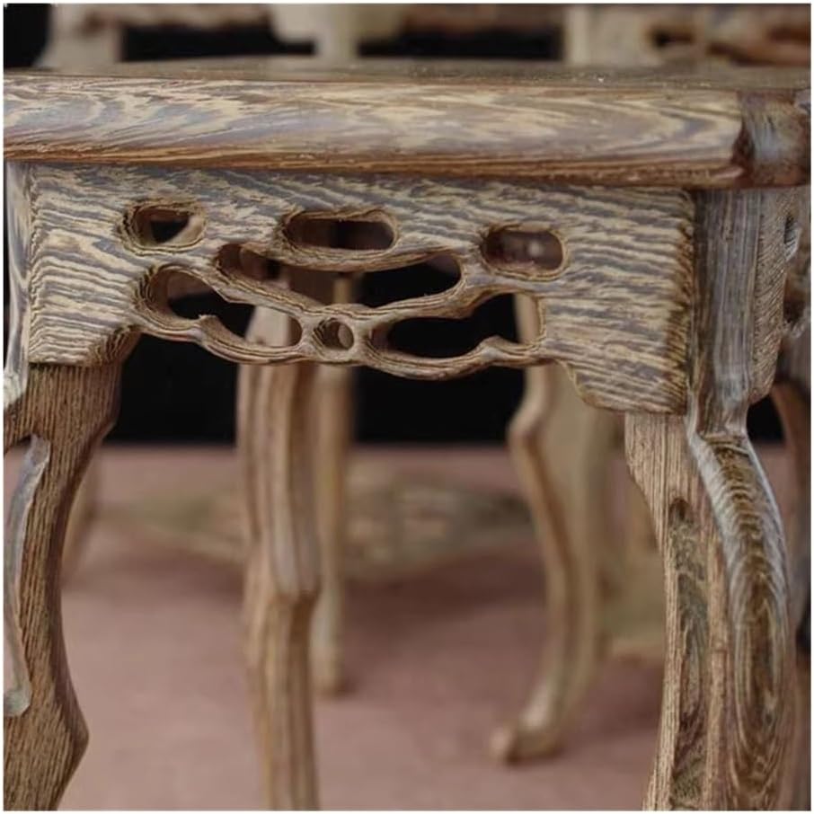 Vase Stand Mahogany Bonsai Stool Pedestal, Hollow Out Carving Vase Teapot Sculpture Base(Small)