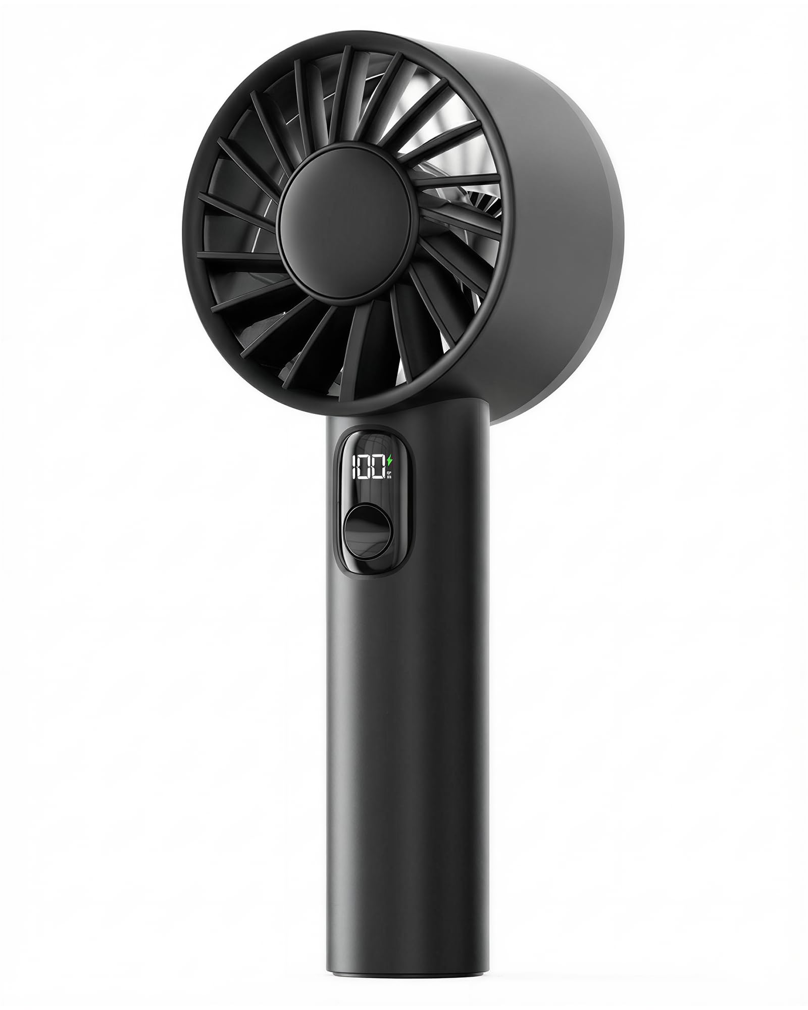 FrSara Handheld Mini Fan, Small Rechargeable Portable Fan, Summer Travel Essentials with 6-Speeds, 3000mAh, Great for Outdoor, Makeup, Ideal Gift for Boys, Dads, Father's Day, Black