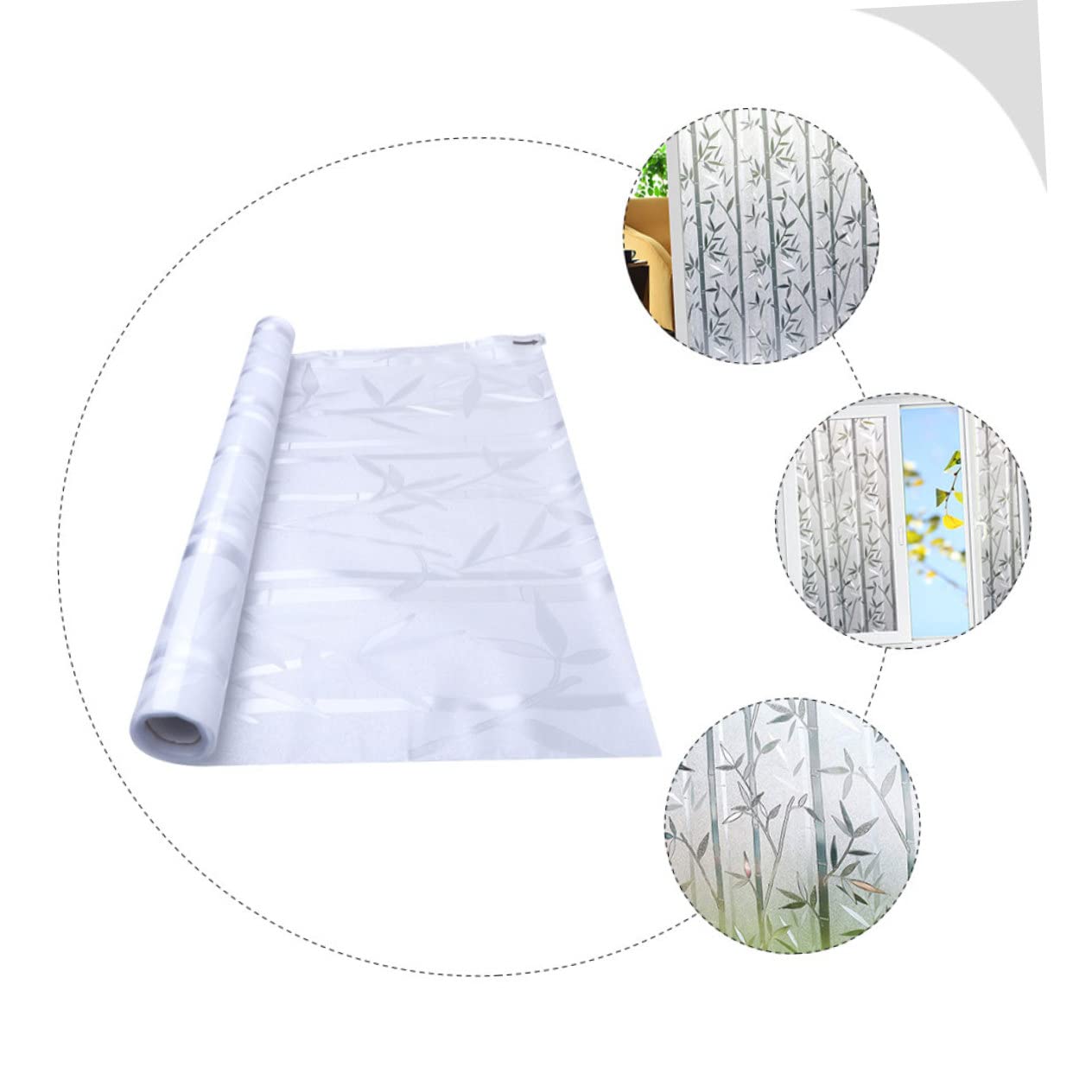 PLAFOPE 1 Rollo Película De Vidrio Película De Ventana Opaca Adhesivo Estático De Vinilo Ventana Estática Pegatinas Película Estática Película Decorativa Escarchado De Polivinilo