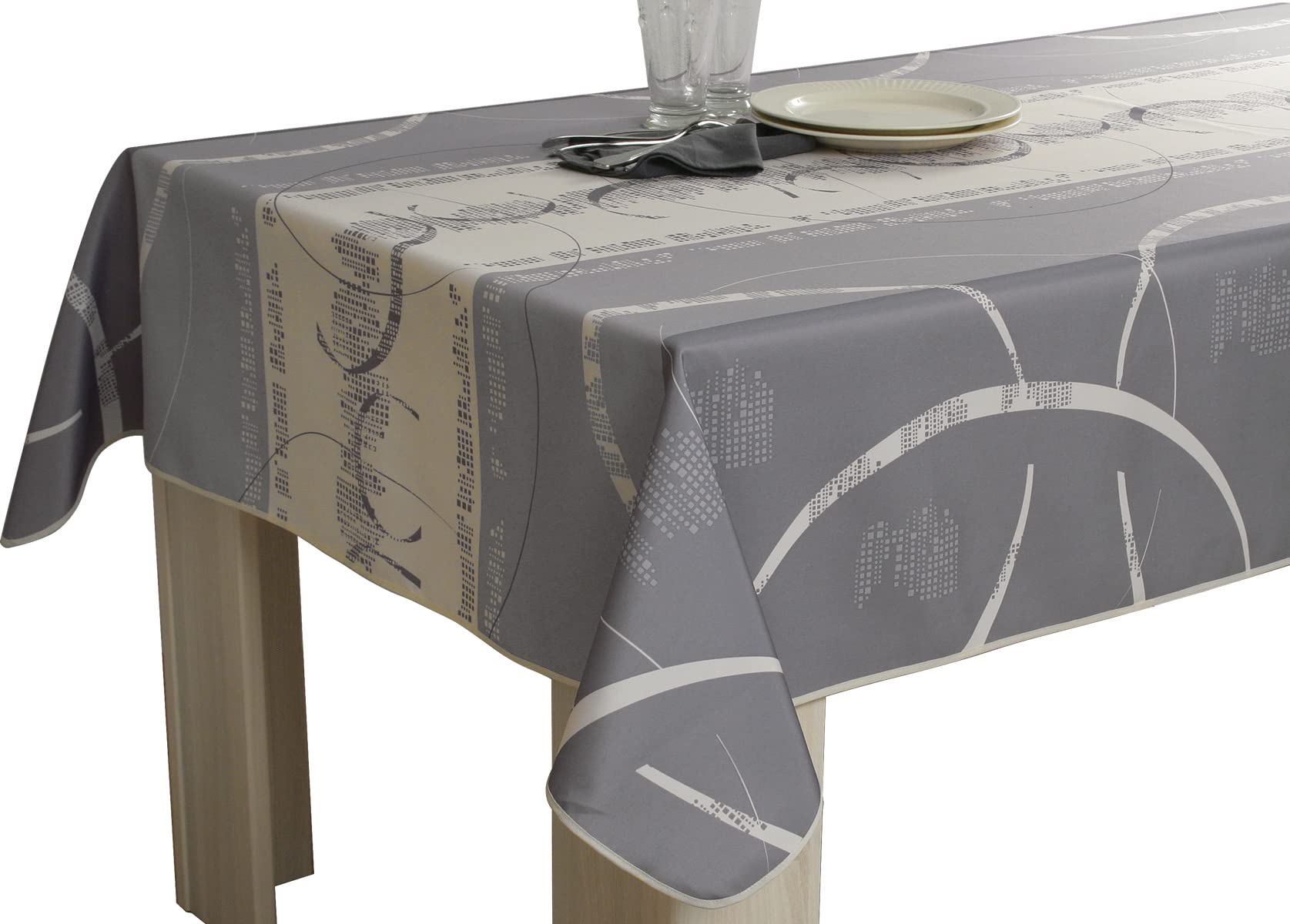Le linge de Jules Manteles, Poliéster, Gris, Rectángulo 150x300 cm