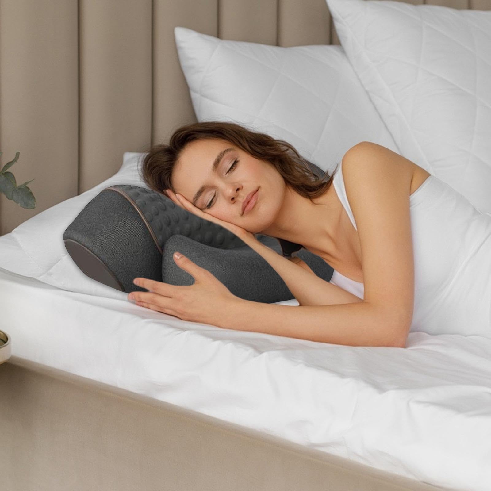 Massaggiatore per collo, massaggiatore a caldo, 16,14 x 10,94 in tessuto profondo massaggio al collo, funzione di trazione rilassamento, sonno dispositivo, per uso domestico, Shoulders, stress | profondo massaggio al collo, funzione di trazione rilassamen