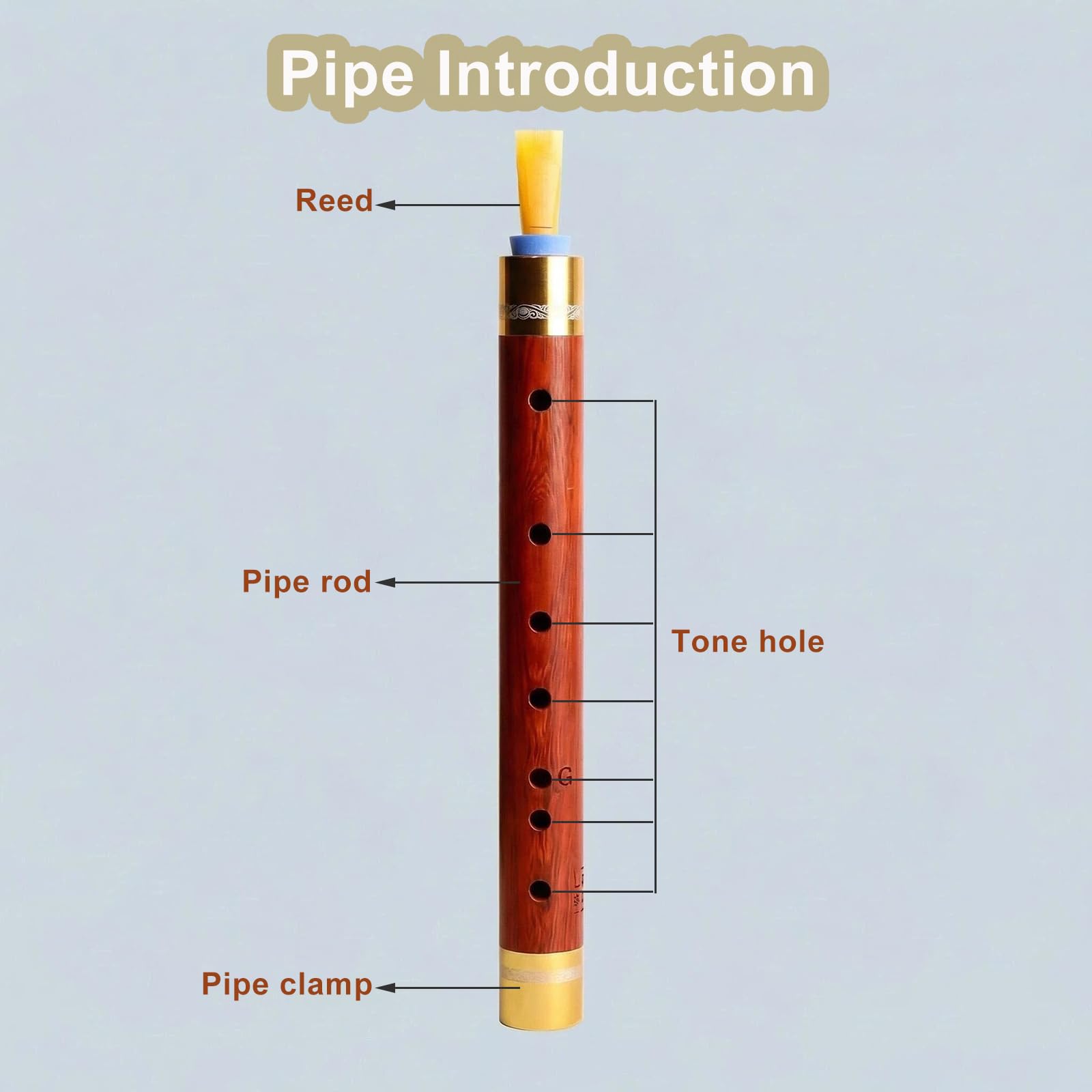Flauto Bili in Palissandro, Strumento a Fiato per Principianti, Flauto Tradizionale Cinese, Strumento Musicale Cinese, Esibizioni Culturali, Regalo per Musicisti D