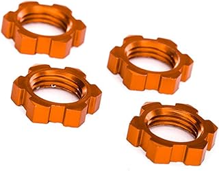 Traxxas 7758T - Wheel Nuts, 17mm, Splined, Serrated, Orange-Anodized, X-Maxx