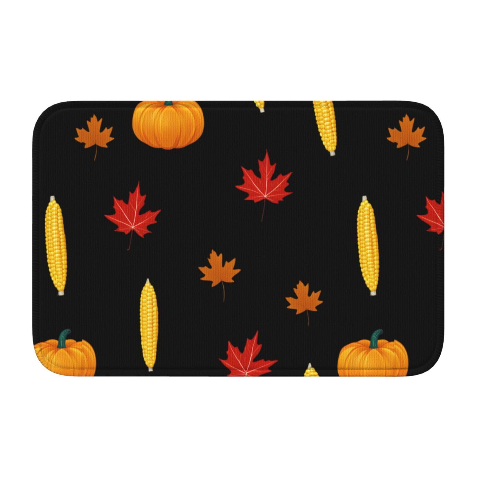 Tapis de sol Thanksgiving pour entrée et cuisine chaleureuse JKIEGOQ