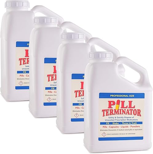 Pill Terminator Sistema de eliminación de medicamentos recetados RX seguro y fácil - 1 galón