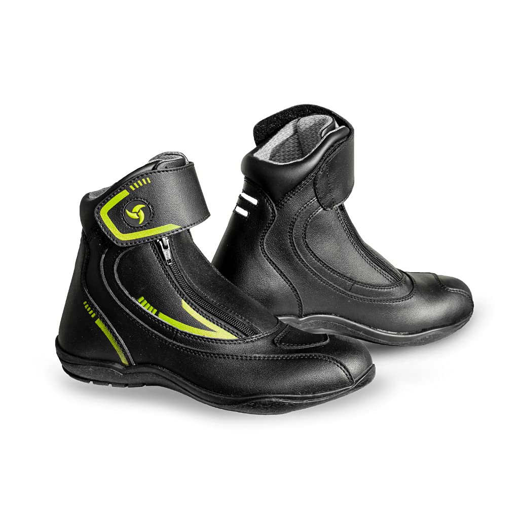 Raida Mens Tourer Motorcycle Boots | Ankle & Heel Protection | Perfect for Daily Commute | Water Resistant | Gel Insole, 12 UK-picture-14