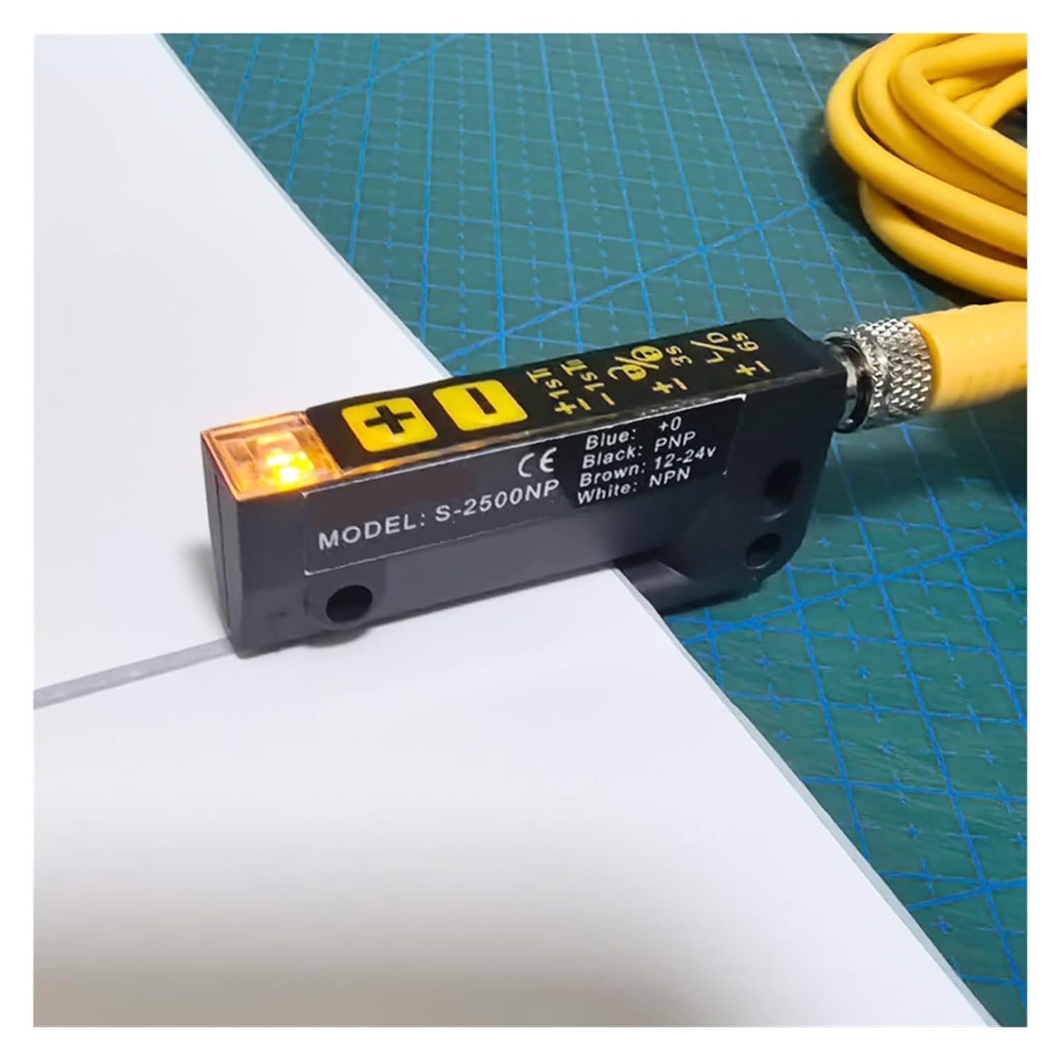Labeling Machines Sensor Fork Label Sensor NPN PNP Europe Style Infrared Lights 4-Wires