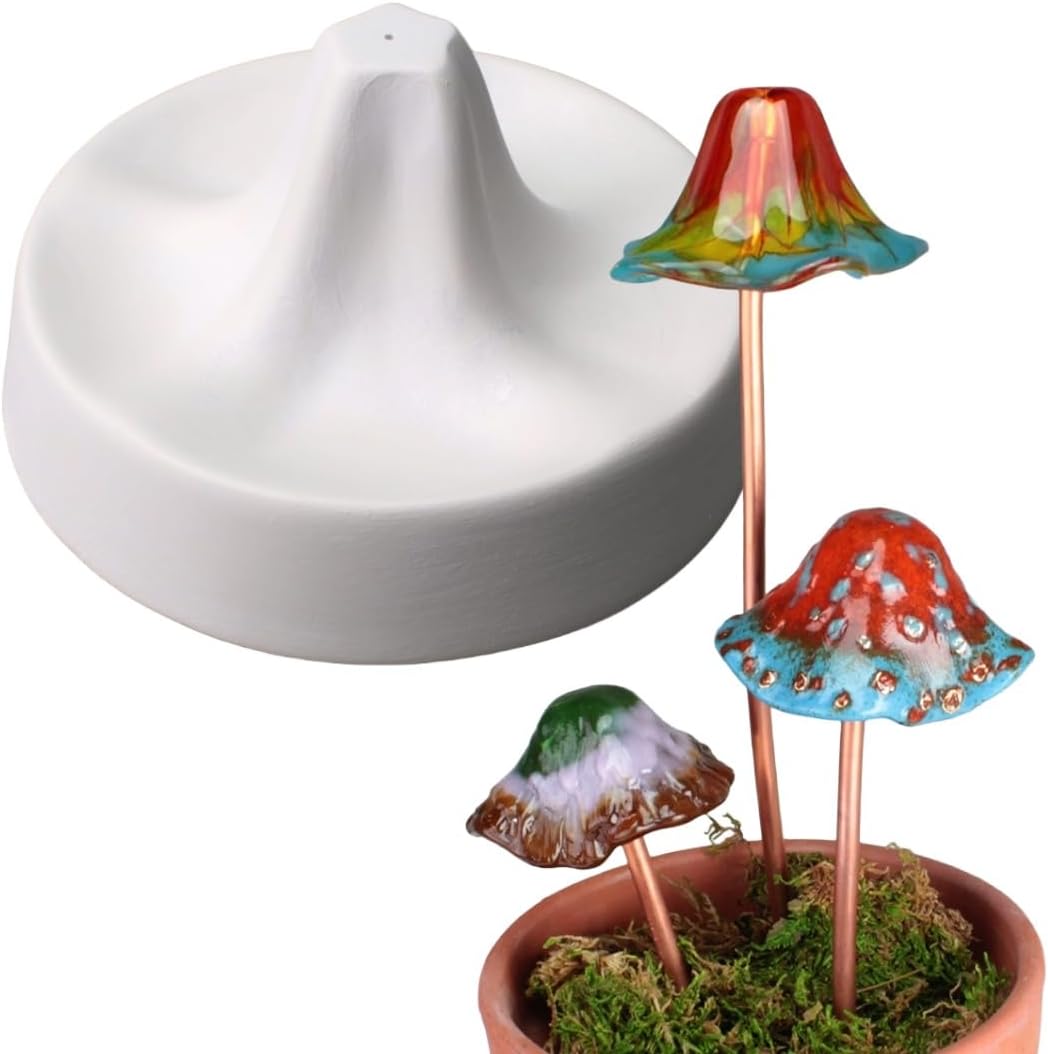 5" RD. Deep 2.5" Fluted Mushroom Drape Mold Glass Fusing