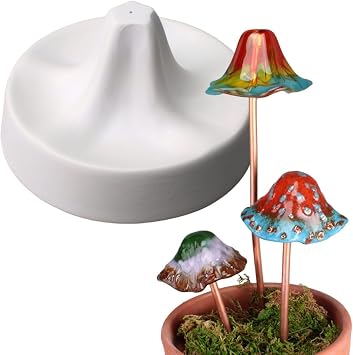 5" RD. Deep 2.5" Fluted Mushroom Drape Mold Glass Fusing