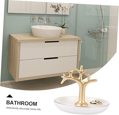 Miniatura 8 de BESTOYARD 1 unidad para collar, aretes, bandeja de joyería, plato de aretes, bandejas, bandejas, decorativo, bandeja para anillos, bandeja de