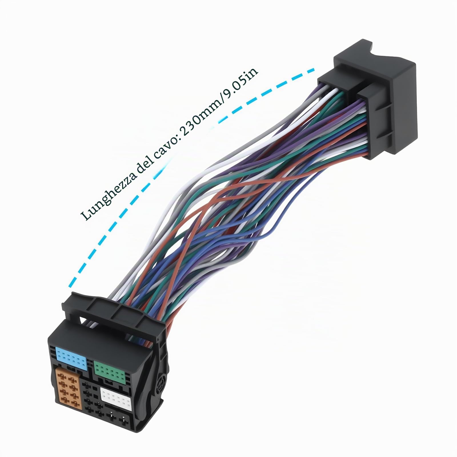 ECSiNG Cavo di prolunga con adattatore a presa per autoradio MQB a 52 pin, compatibile con Volkswagen Golf 7 A1 (8X) A3 (8V) A4 (B9)