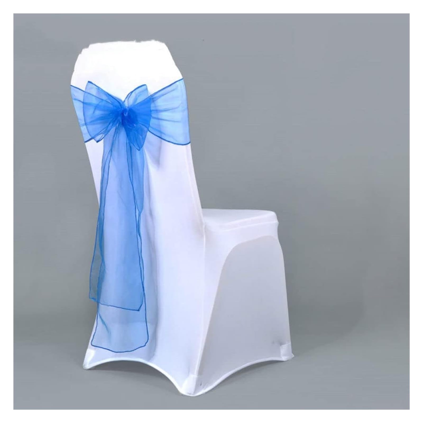 RZQVHBKXWGT chair sashes,25pcs 275cm Sheer Chair Sashes Band Ribbon Belt Bow Cover Wedding Party Birthday Banquet Ceremony Decoration,red (Color : Blu)(Blu)