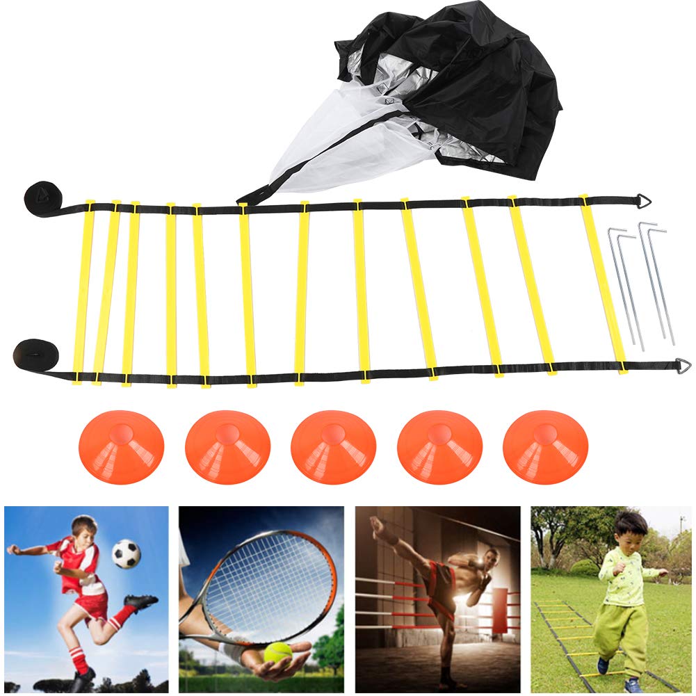 Yuecoom Football Training Ladder,Professional Agile Training Ladder,Speed Training Agile Set, Training Agile Set for Football,Basketball Pace Training