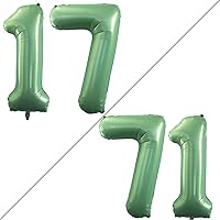 Vista 30 de GOER Globos con el número 80 para decoraciones de fiesta de cumpleaños número 80, globos de helio de aluminio jumbo de 42 pulgadas para 80 Oro rosa