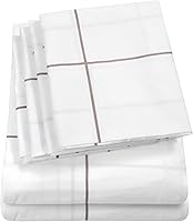 Vista 34 de Juego de sábanas de 4 piezas para camas individuales de 1500 hilos de microfibra de cepillado fino con bolsillo profundo - 1 funda de almohada