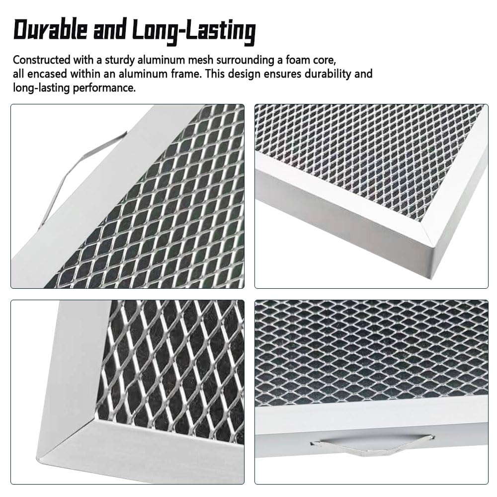 5881 Filtro 2 piezas 14x12x1 apto para Aprilaire E080 E100 8192A Deshumidificador y ventilador deshumidificador, lavable MERV 8 Reemplazo