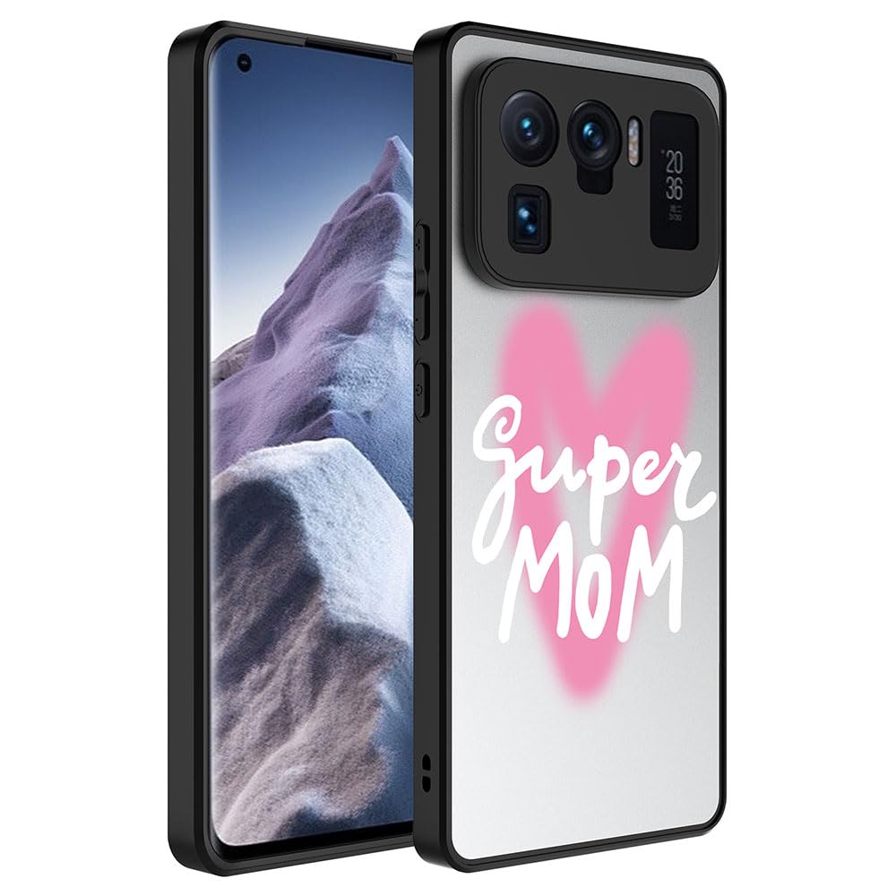 Zore Xiaomi ile uyumlu Mi 11 Ultra Kılıf Aynalı Desenli Kamera Korumalı Parlak Zore Mirror Kapak Süper Anne