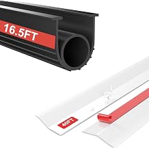 16.5FT & 40FT Garage Door Seal Kit - Bottom, Top and Sides Weather Stripping Replacement to Block Rodents Drafts Rain Dust | Easy DIY Installation for Home & Commercial