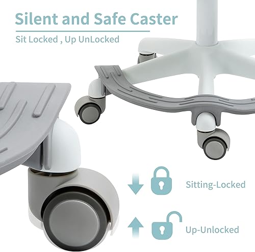 Miniatura 5 de HOMEFUN Silla de escritorio para niños, sillas de computadora con reposabrazos y reposapiés para niños y niñas, bonita malla ergonómica con altura