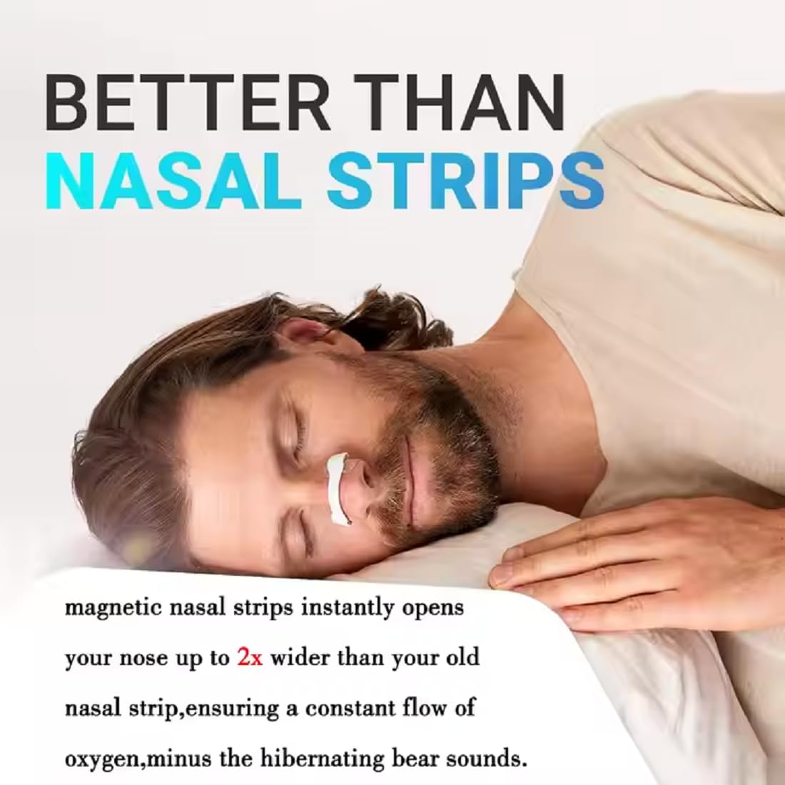 BLAGO Breathing Nasal Strip Starter Kit (15 Count, Multi) - Boost Oxygen, Reduce Snoring, Improve Sleep Quality - Sweat Resistant, Skin Safe Nasal Strips - Extra Strength Snoring Solution Sugar Control Acupressure (Pack of 15) 2
