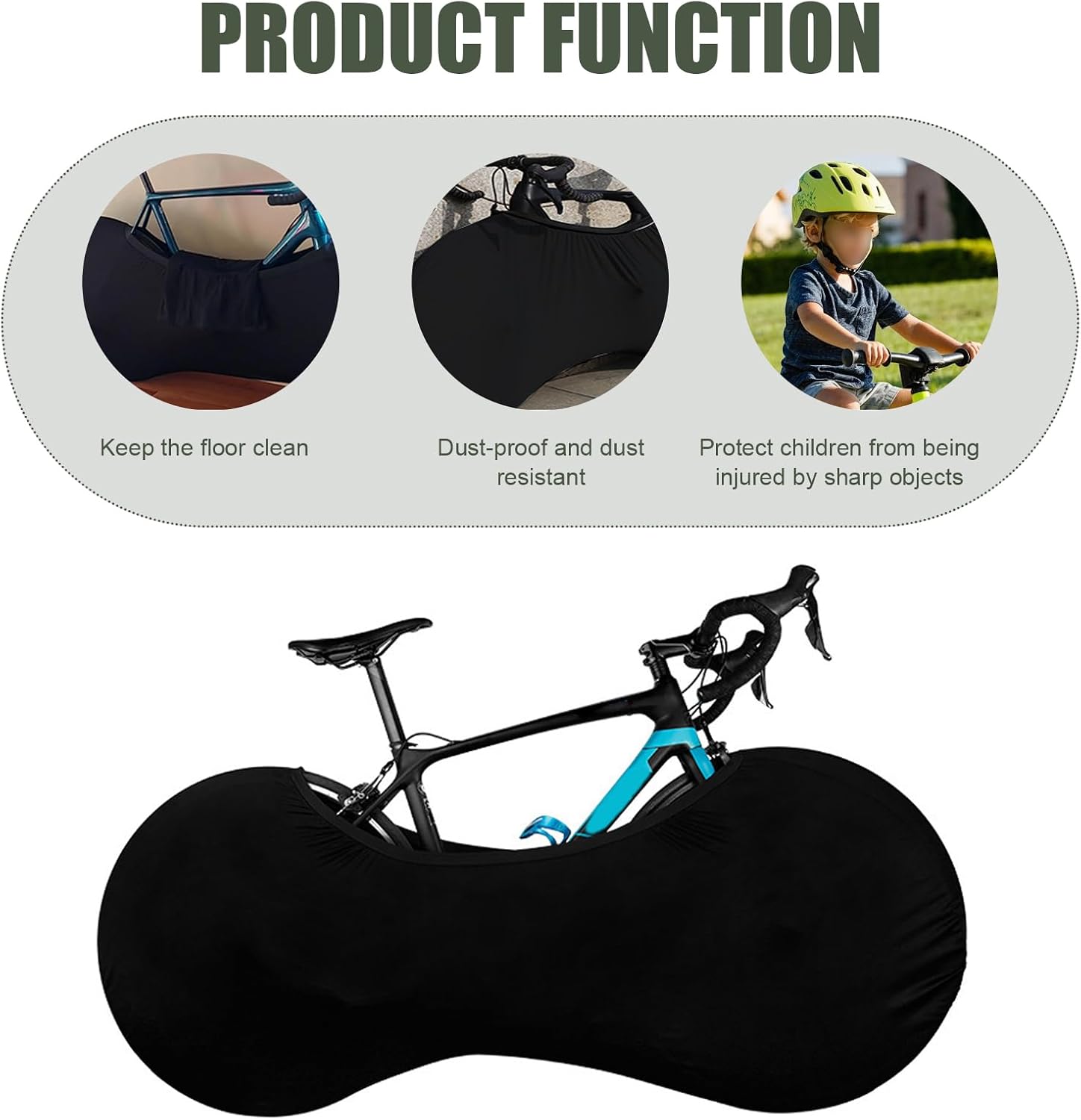 Mountain Bike Wheel Cover, Waterproof Dustproof Elasticity Bicycle Tire Cover, Portable Dust Protection for Garage, Basement, Travel Storage image 5