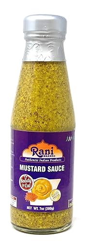 Rani - Salsa de mostaza india de 7 onzas 705oz Todo natural tarro de vidrio listo para comer vegano Sin gluten Sin OMG Origen indio
