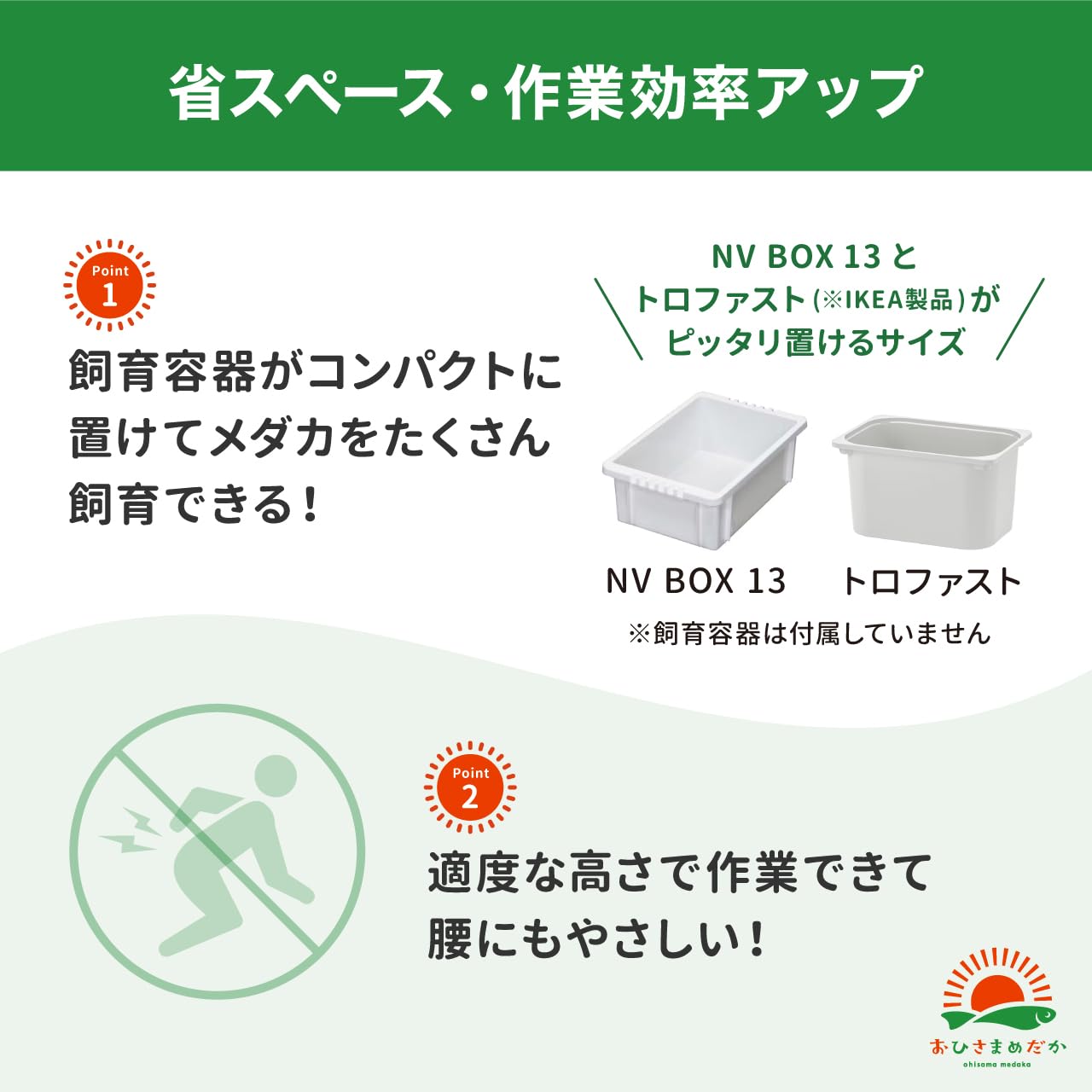 Amazon.co.jp: おひさまめだか メダカ飼育ラック ブラック NVBOX13