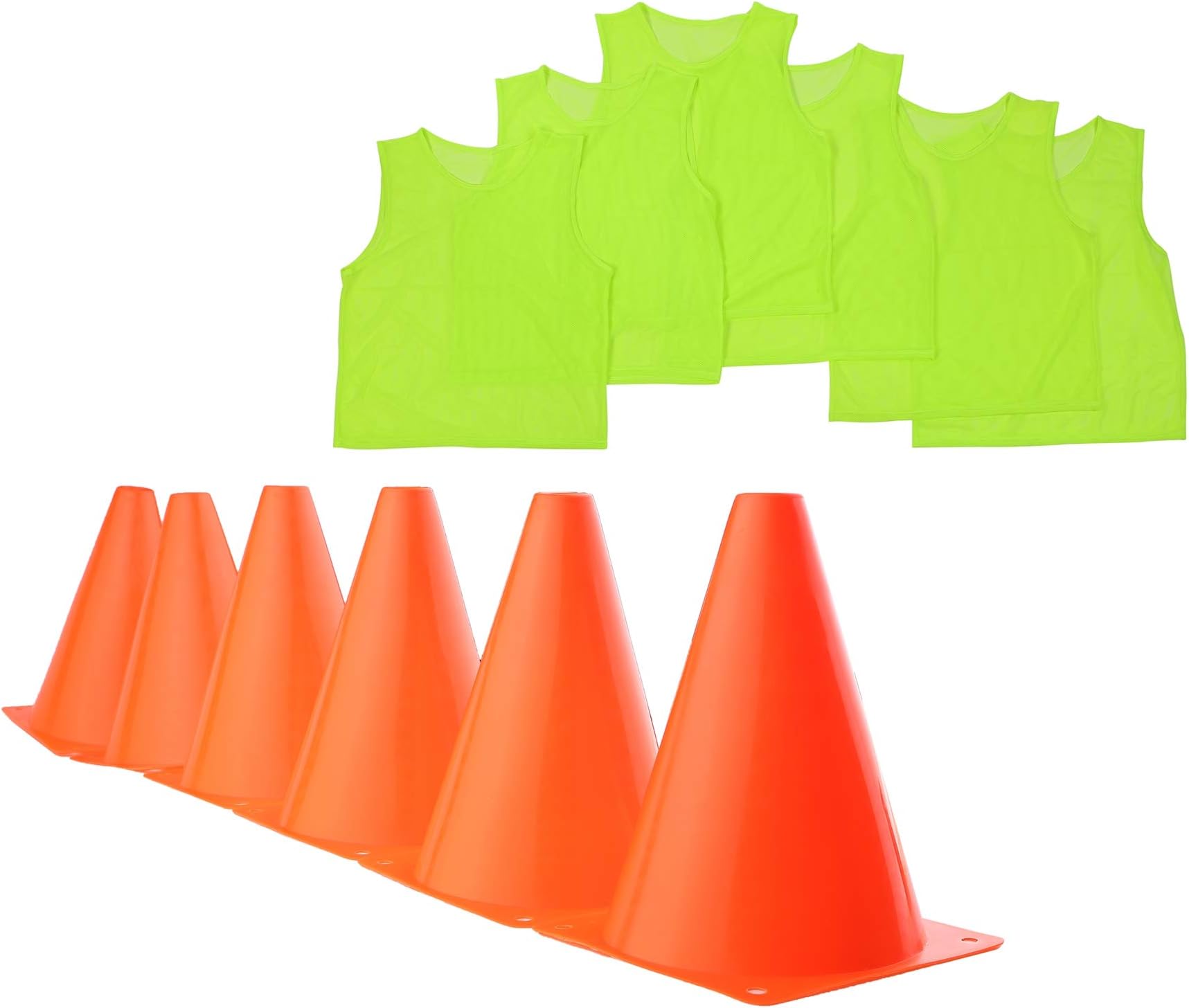 Soccer Cone Training Drill Pennies - Youth Practice Jersey Kids Trainer Pinnies Scrimmage Vest Agility Coaching Equipment Football Markers Pinny Disc Basketball Boy Today's Deal Placement VIZIONSTAR