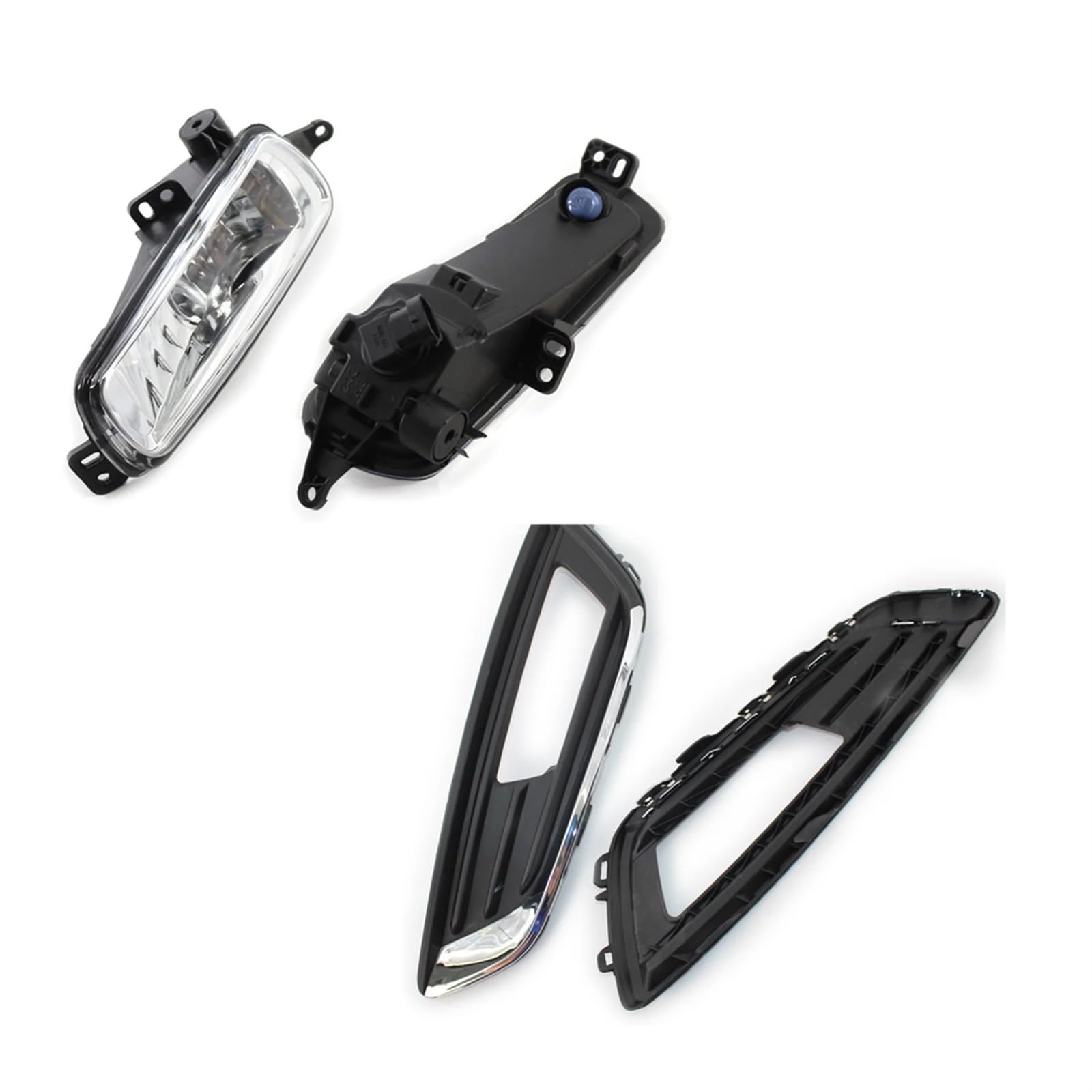 NEGRO Fog Light Assembly Fog Light Fit For Ford Focus 2015-2018 Fog Light Frame Daytime Running Lights lampa światła do jazdy