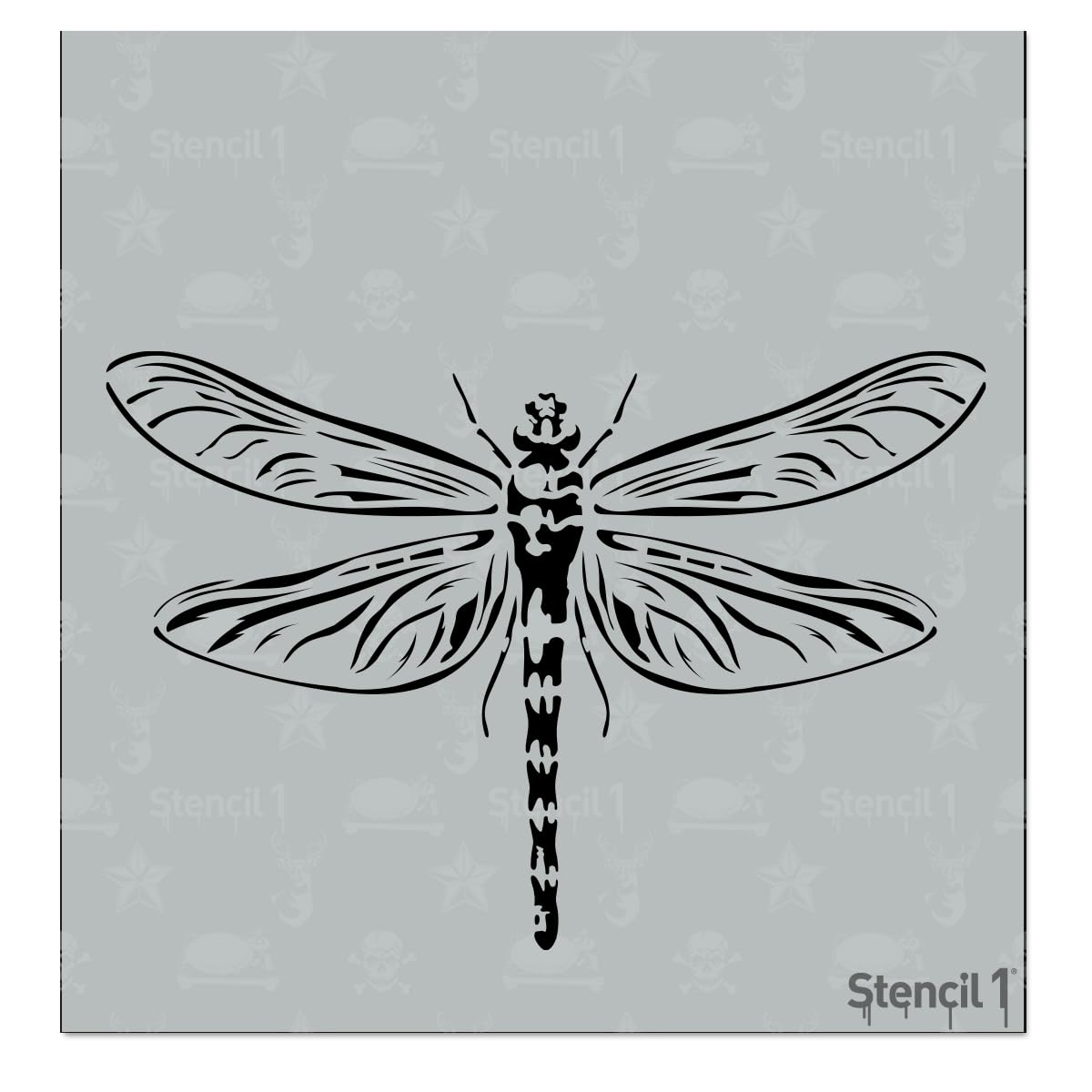 Stencil1 Dragonfly Stencil 5.75" x 6" - Durable Quality Reusable Stencils for Painting - Create Halloween Crafts and Decor on Walls Fabric & Furniture