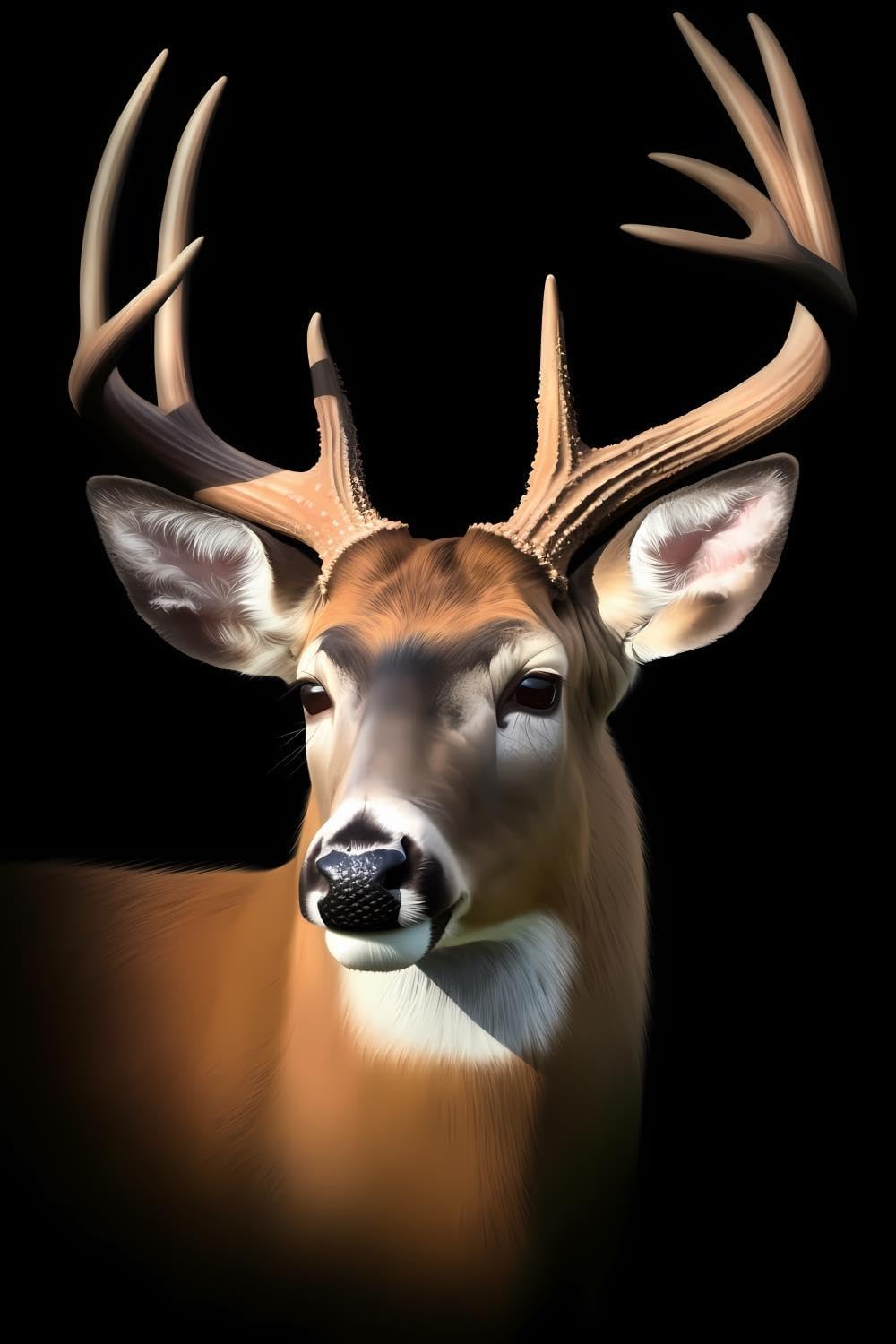 JOEAUEN Buck with Deers Head Funny Diamond Painting Kit for Adults & Kids DIY Full Drill Diamond Art Deer 5D Diamond Dots Kits Painting Crafts for Home Decor 20x24 inch