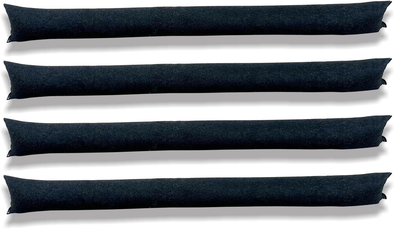 4Pcs of 150CM Water Activated Flood Barriers for Home Door, Reusable Absorbent Prevention for Garage & Basement (150CM-4PACK)