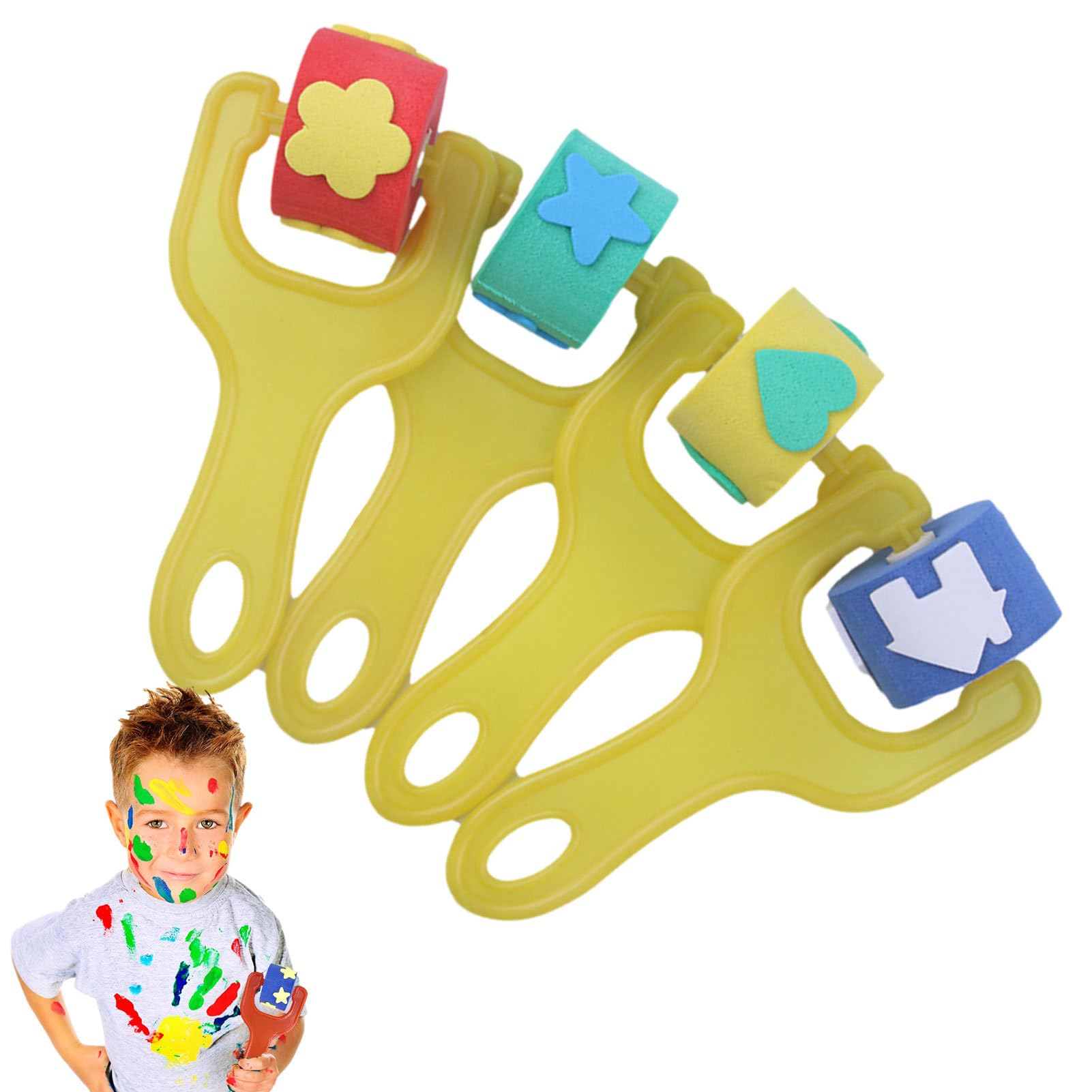 Rullo Di Gomma Per Pittura 4PCS - Per Inchiostro, Stampa E Artigianato, 6cm E 10cm - Foto 3