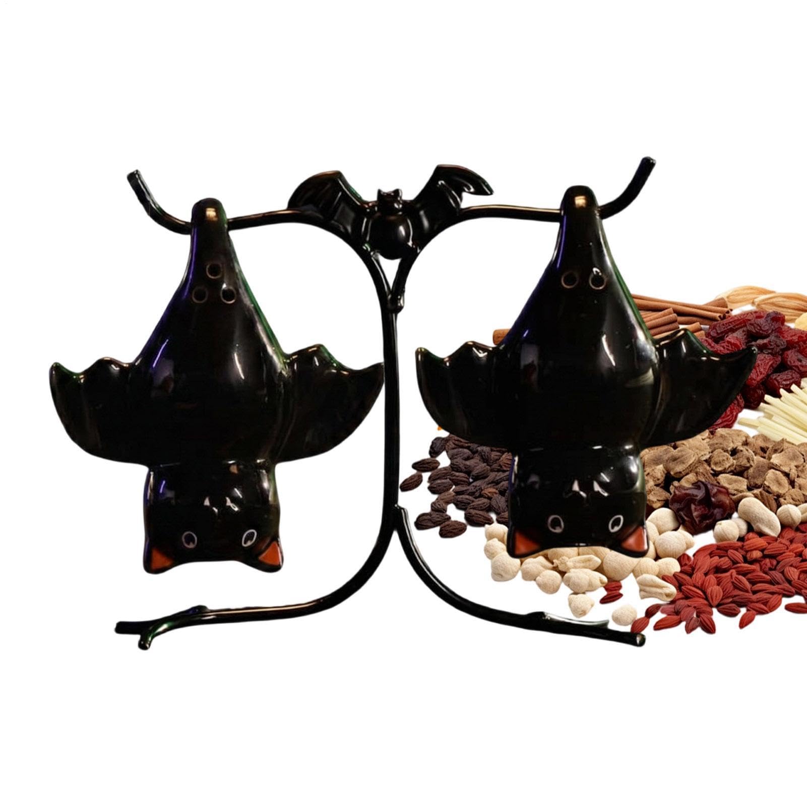 saliera e peperiera Portacondimenti a Forma di di Halloween | Set di shaker da sale e pepe per cucina, tavolo, barbecue, camper, casa colonica, dormitorio, casa