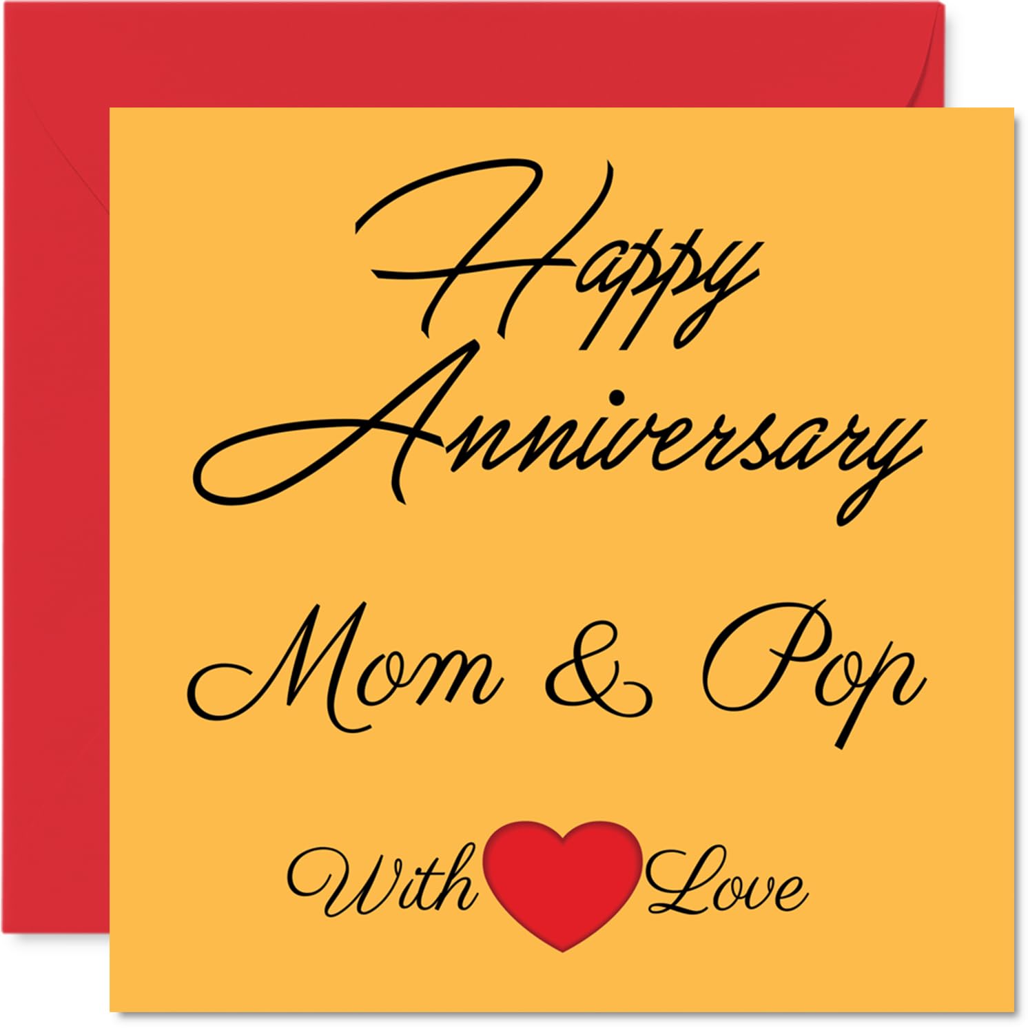 Heartfelt Anniversary Card for Mom & Pop, Warm Wishes and Love
