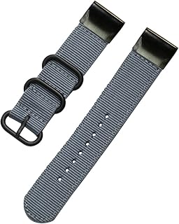 UNCASO 22 26 mm Pulseira de nylon de ajuste rápido para relógio inteligente Garmin Fenix 6X 6 Pro, pulseira de ajuste fácil para relógio Fenix 5X 5 3 3HR 935 945