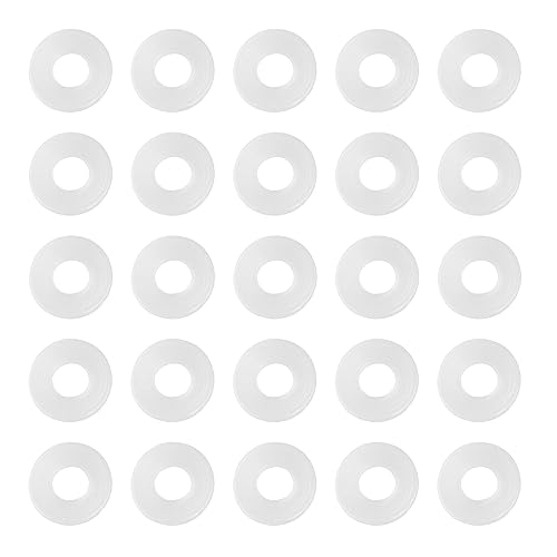 Miniatura 8 de Arandela plana transparente de 14 pulgadas de diámetro interior x 34 pulgadas de diámetro exterior, junta de repuesto de arandela de 116 pulgadas de