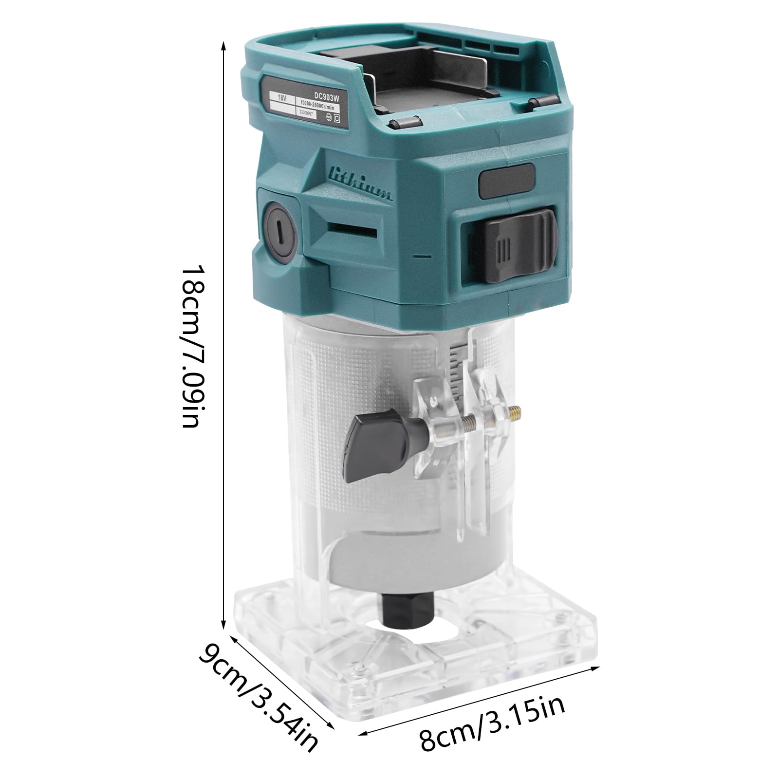Fresa per bordi per la lavorazione del legno, fresatrice verticale DSYOGX 28000RPM a batteria compatta per potatura del legno, lavorazione di mobili, scanalature in legno, foratura per legno,