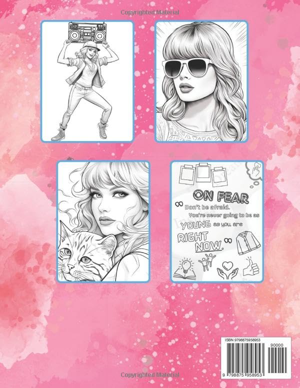 Miniatura 2 de Eras To Color - Coloring Book - Inspiring Quotes and Amazing Facts Hours of Fun With Fashionable Illustration Activities for Concert Music Lovers