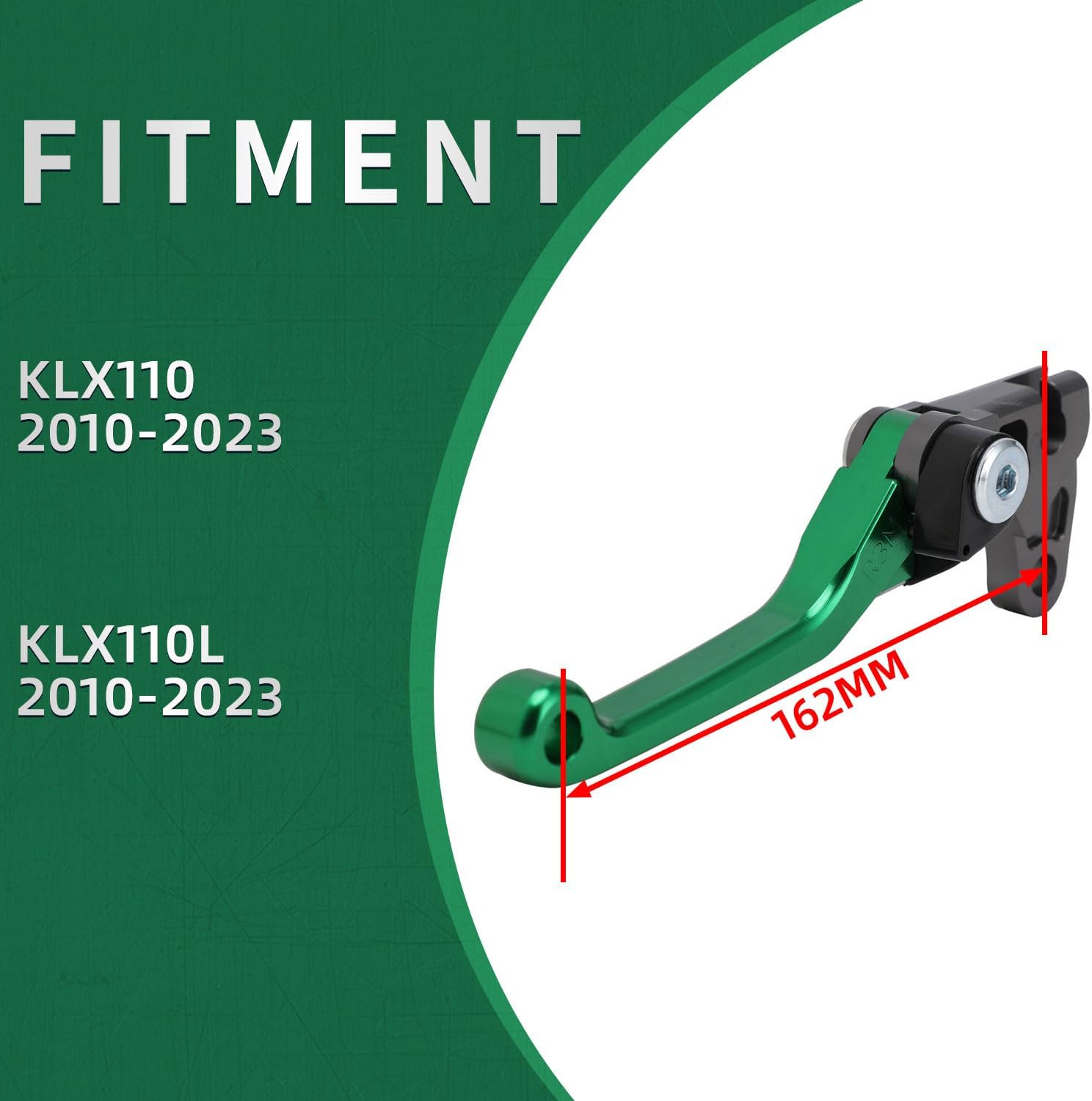 Motorcycle Brake Lever Pivot Levers Adjustable CNC for KLX 110 KLX110 KLX110L 2010-2025 Dirt Pit Bike Green