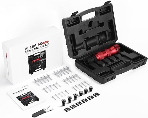 Miniatura 7 de Beaspire Adaptador de pistola de remache inalámbrica, kit de adaptador de taladro de remache eléctrico de 0.094 in a 0.252 in, kit de pistola de